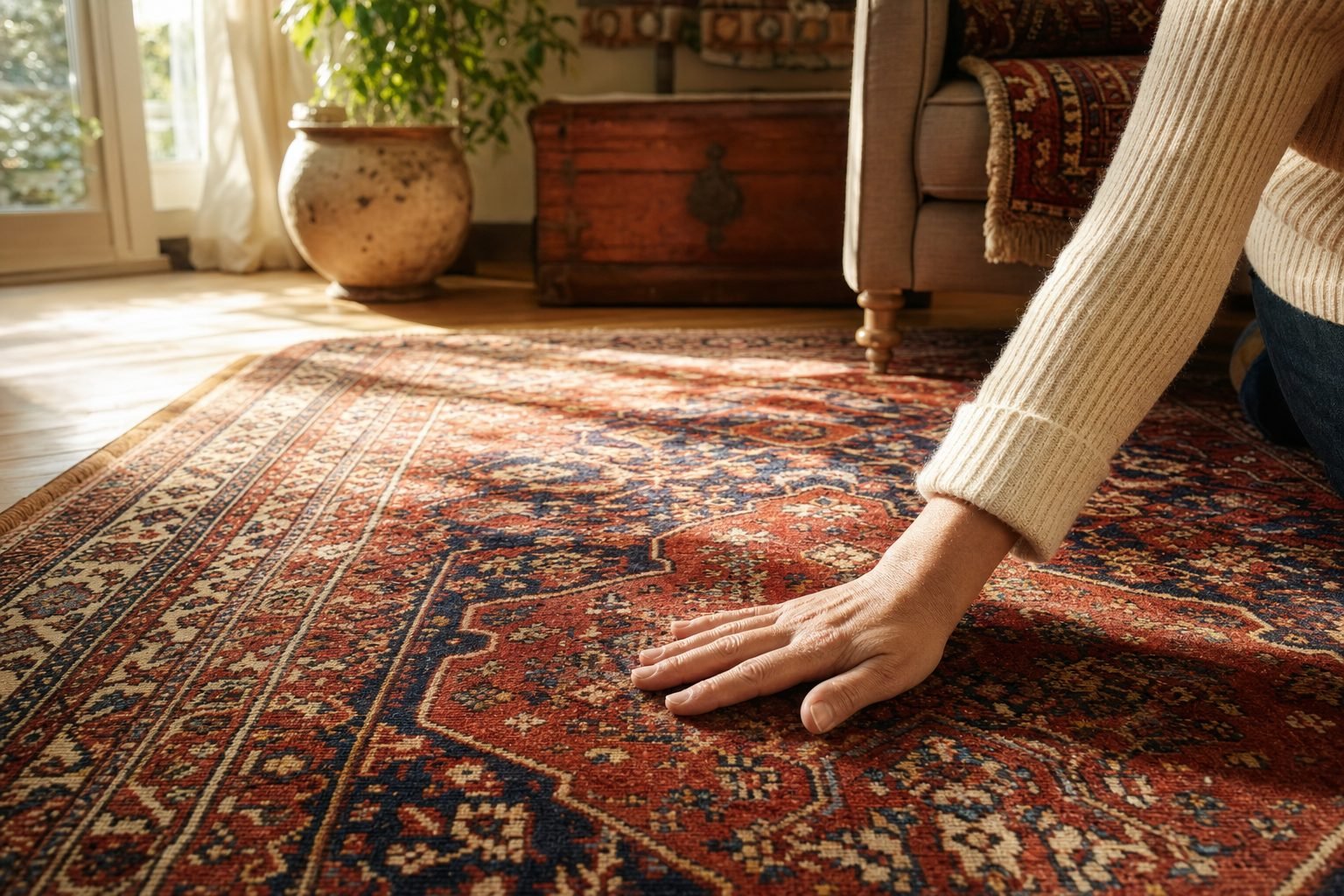 Living With an Antique Rug