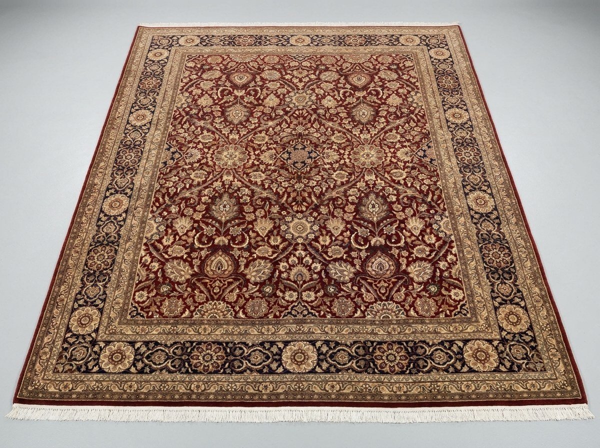 Burgundy Kashan Floral