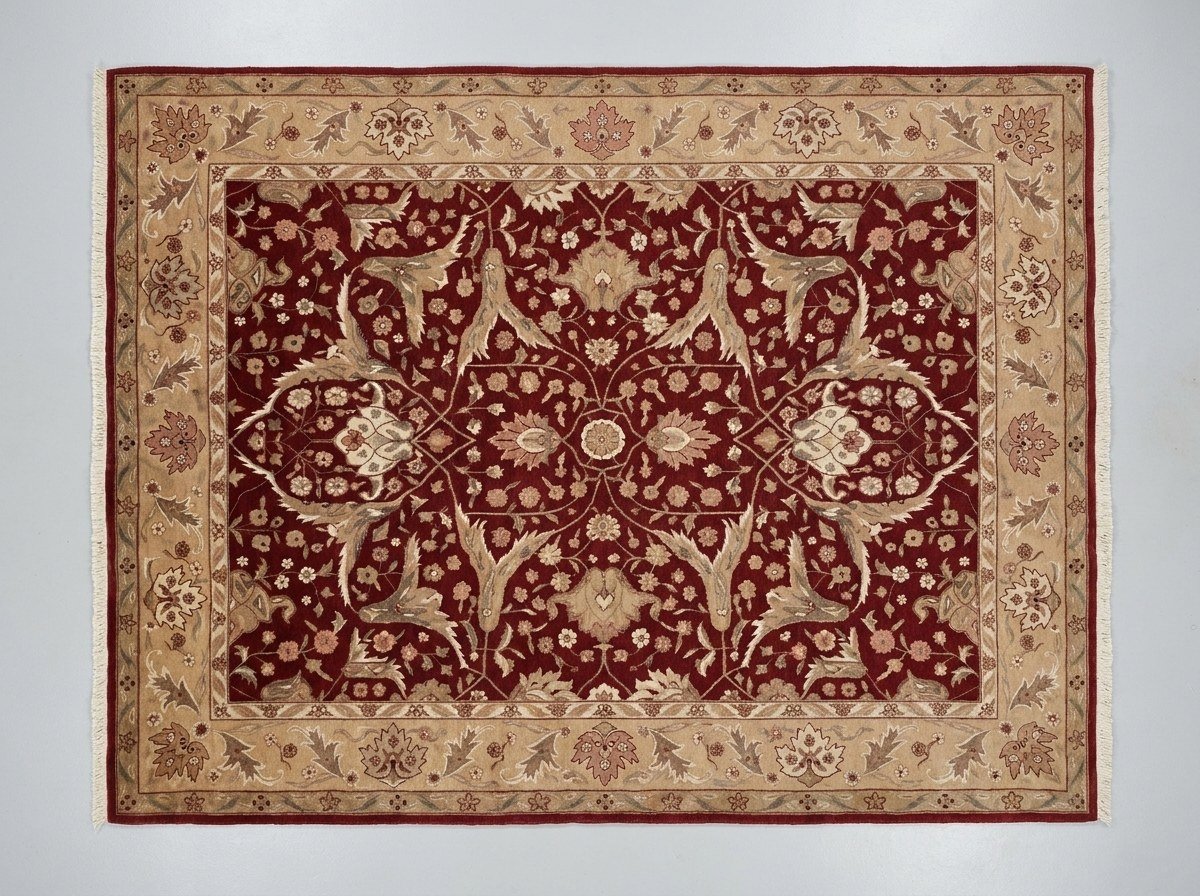 Burgundy Tabriz Medallion