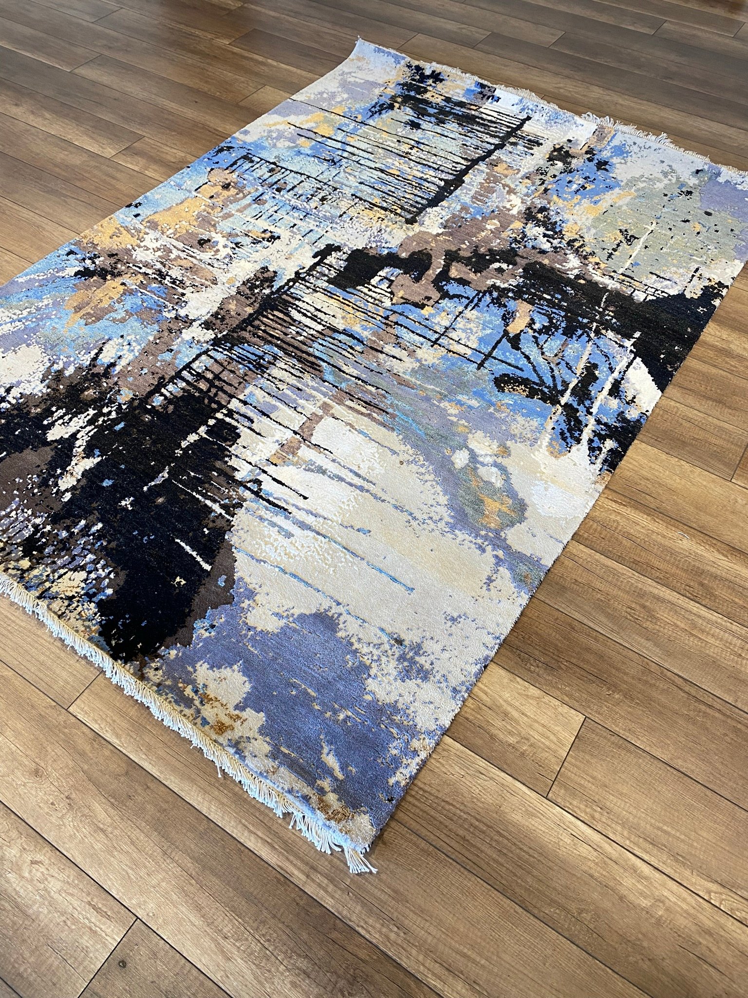 Modern Abstract Blue/Black