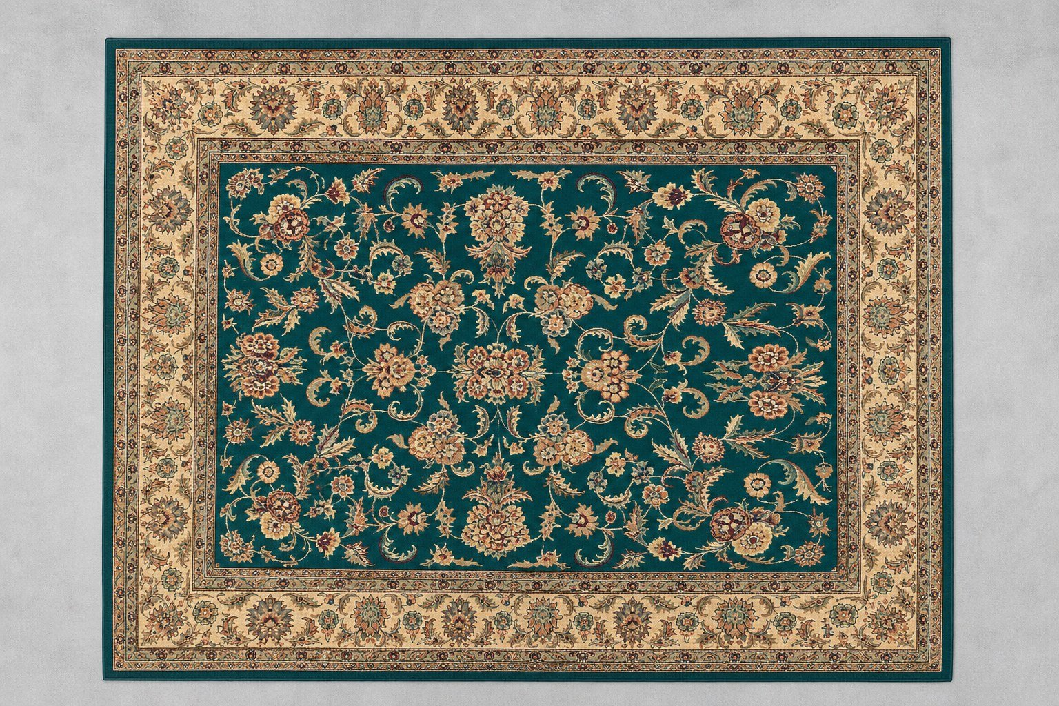 Teal Allover Floral