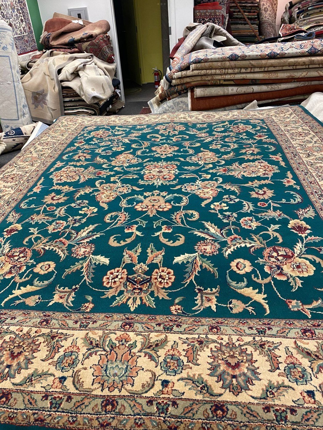 Teal Allover Floral
