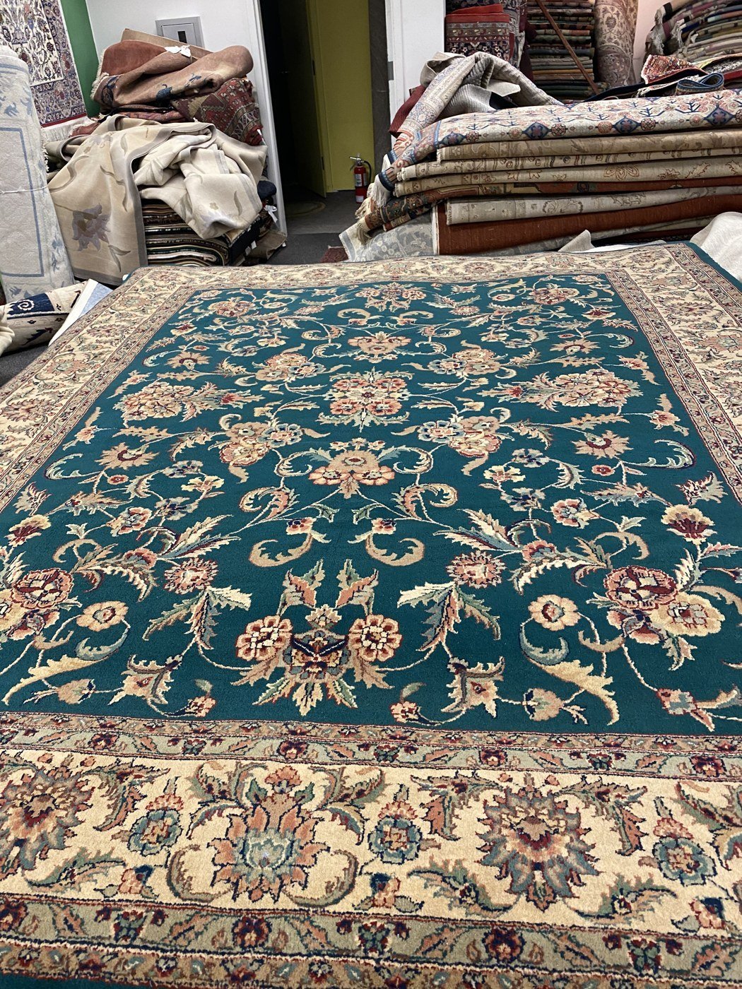 Teal Tabriz Medallion