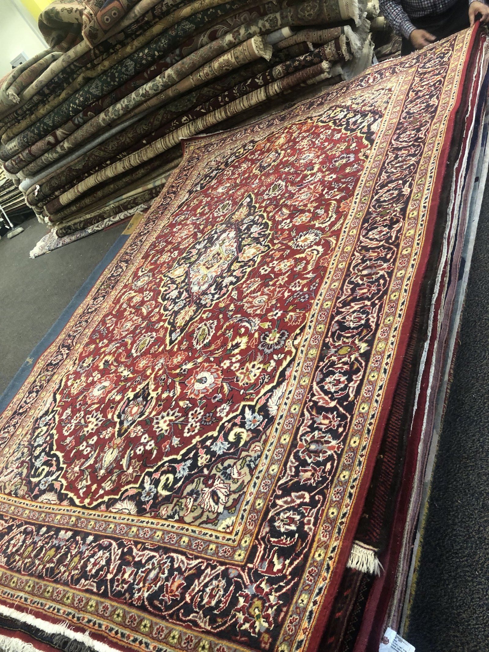 Red Ivory Medallion Rug