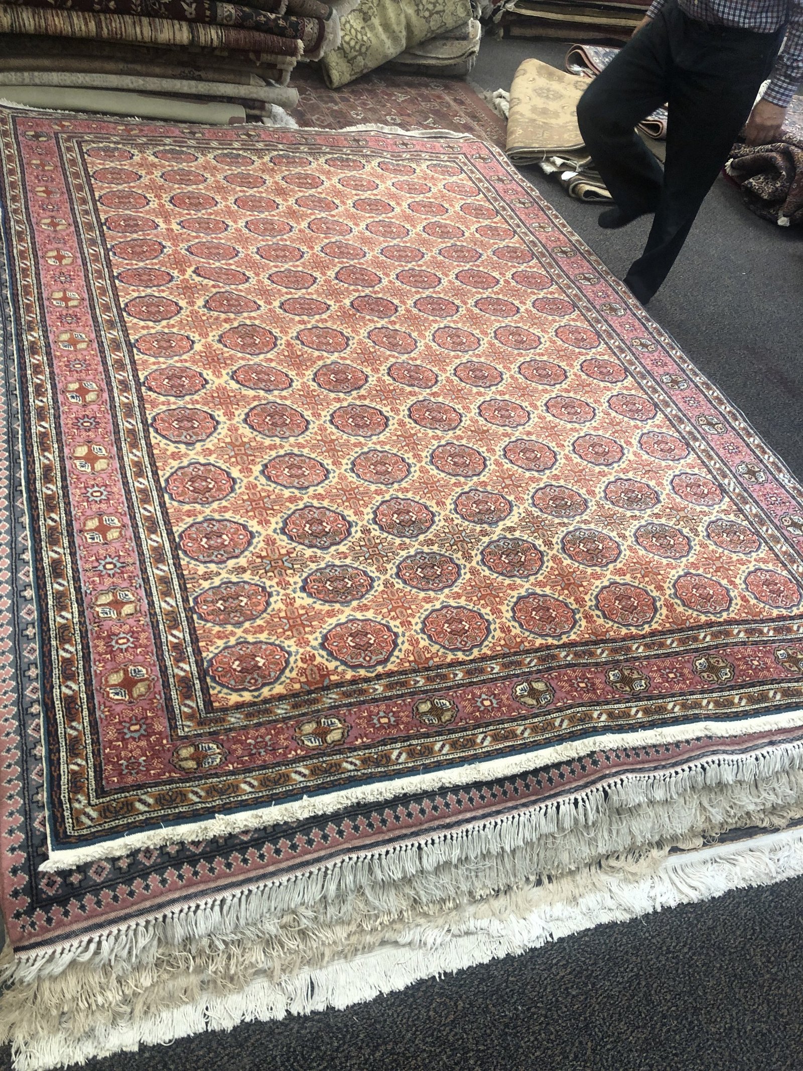 Rust Ivory All-Over Rug