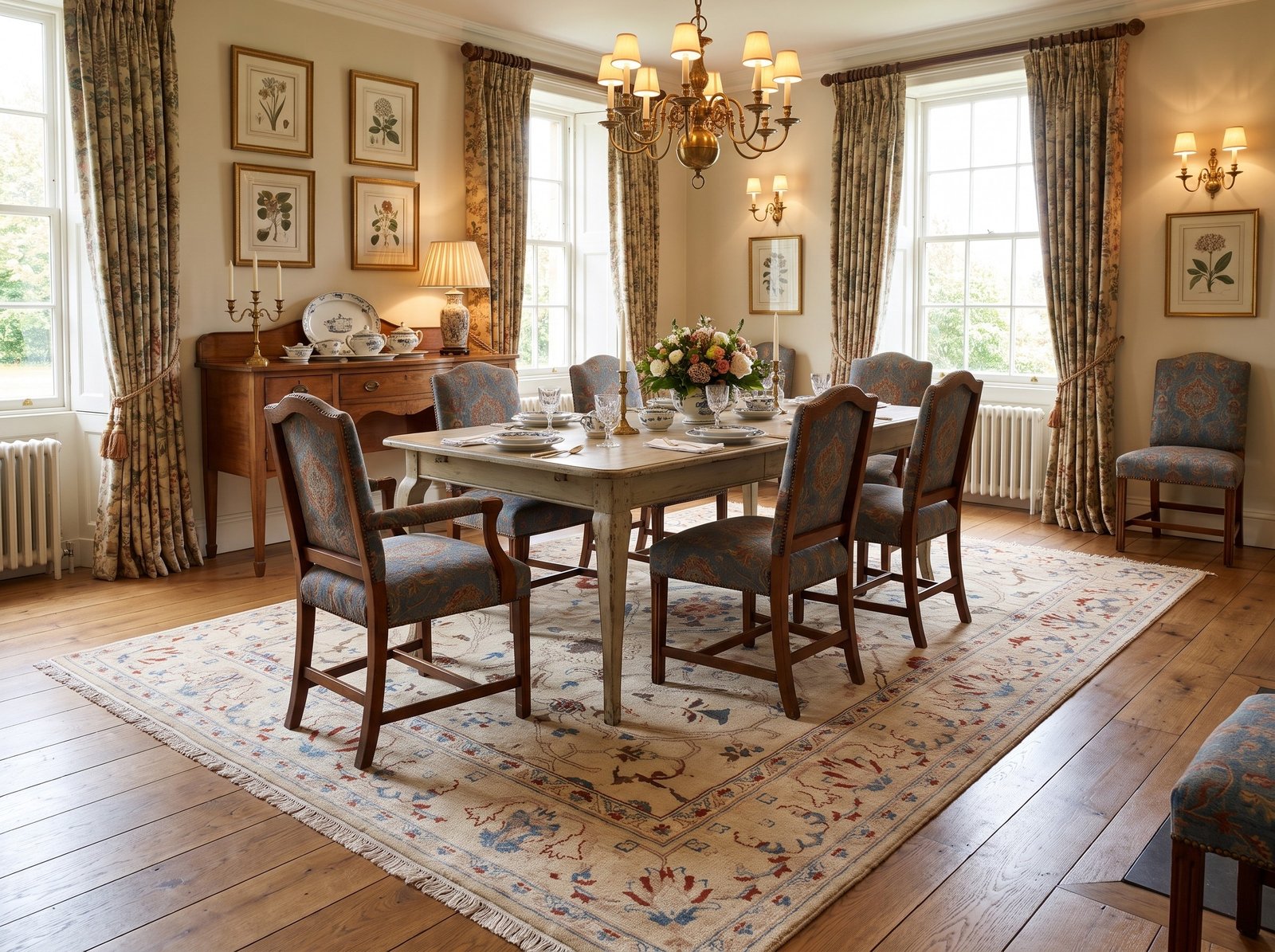 Cream Cottage Floral