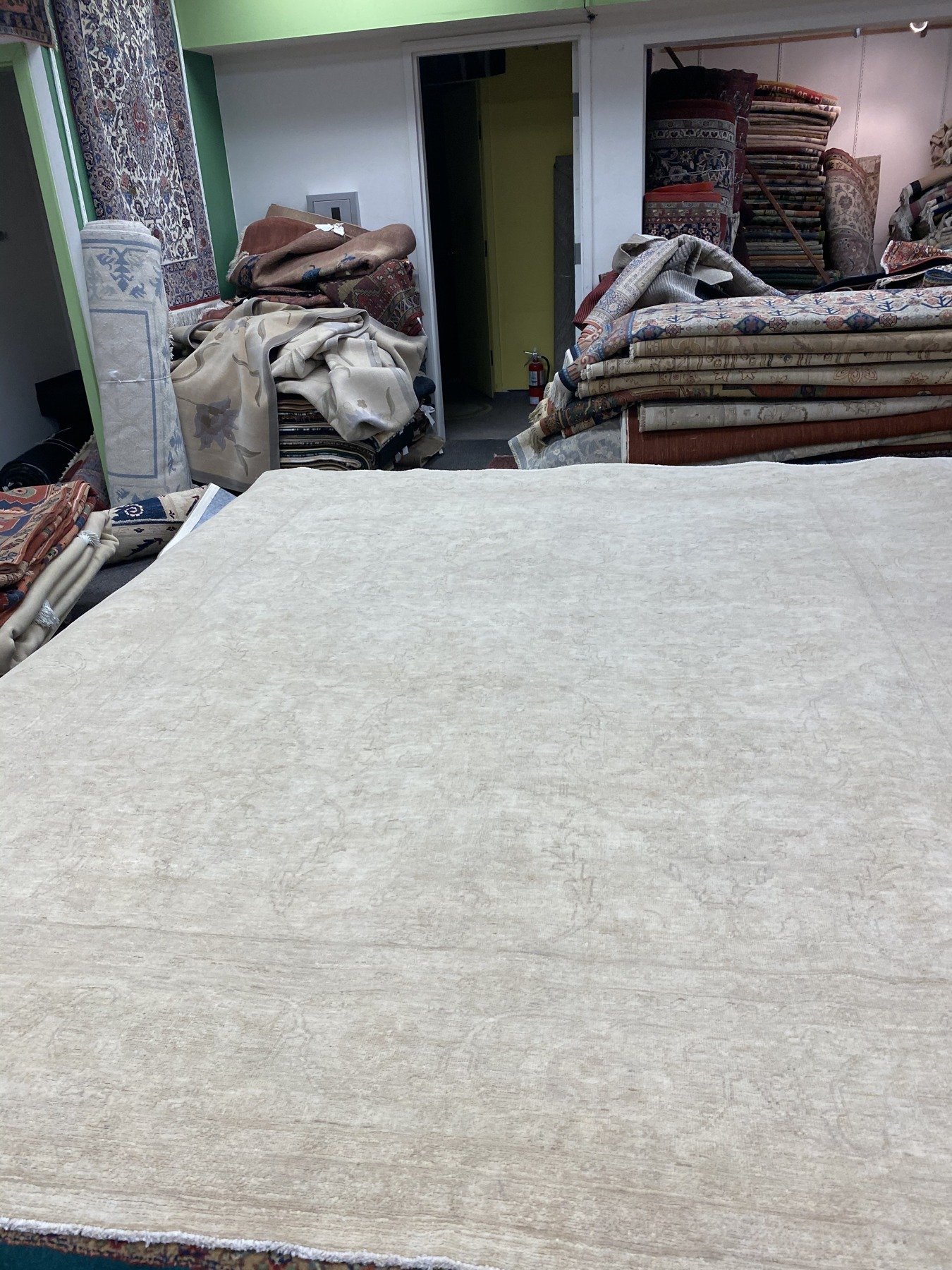 Ivory Plain Textured
