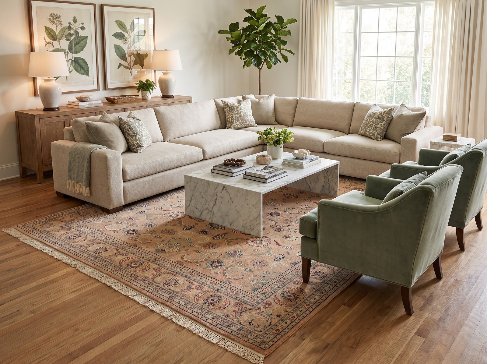 Tan Sage Floral