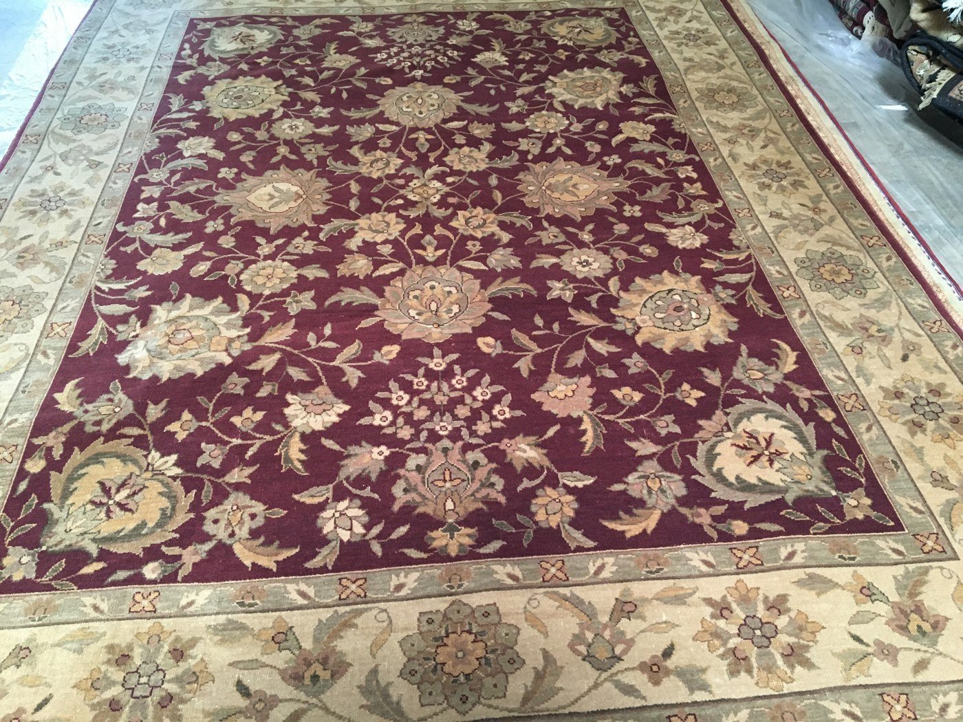 Burgundy Floral Medallion